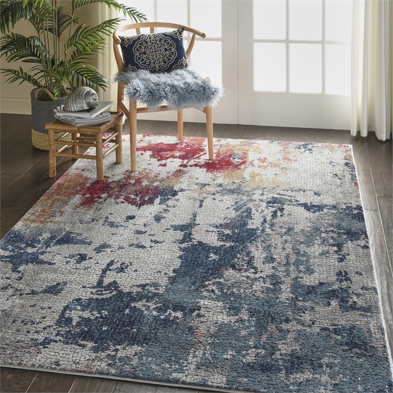 Nourison Global Vintage 4' x 6' Multicolor Modern Indoor Rug