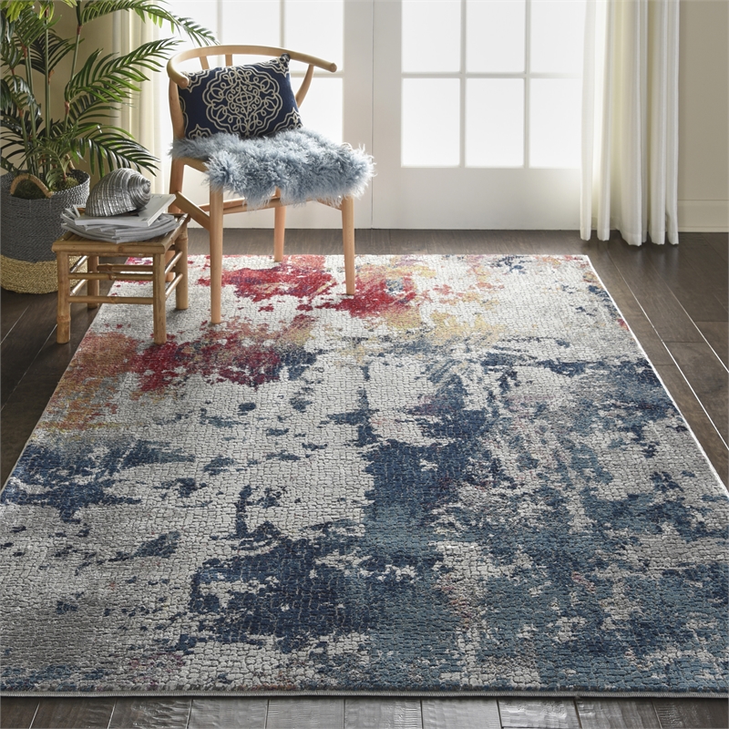 Nourison Global Vintage 4' x 6' Multicolor Modern Indoor Rug