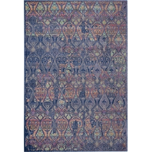 Nourison Global Vintage 4' x 6' Navy/Multicolor Vintage Indoor Rug
