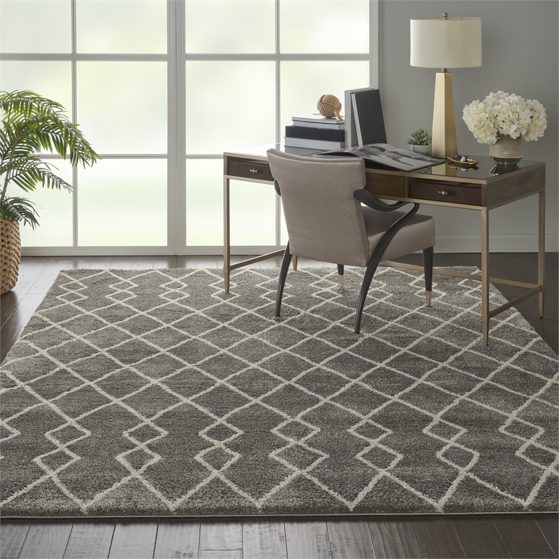 Nourison Geometric Shag 7'10