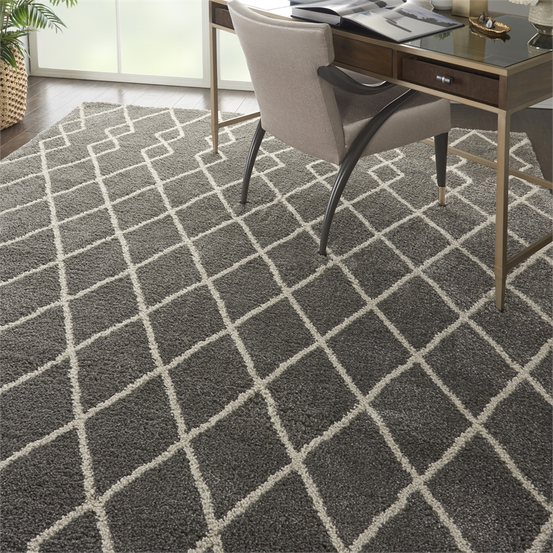 Nourison Geometric Shag 7'10