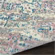Nourison Grafix 2' x 4' White and Pink Fabric Vintage Area Rug (2' x 4')