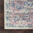 Nourison Grafix 2' x 4' White and Pink Fabric Vintage Area Rug (2' x 4')