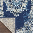 Nourison Grafix 2' x 4' Navy Blue Fabric Vintage Area Rug (2' x 4')