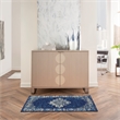 Nourison Grafix 2' x 4' Navy Blue Fabric Vintage Area Rug (2' x 4')