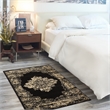 Nourison Grafix 3' x 5' Black and White Fabric Vintage Area Rug (3' x 5')