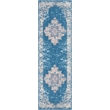 Nourison Grafix 8' Runner Blue Fabric Vintage Area Rug (8' Runner)