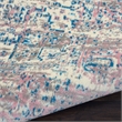 Nourison Grafix 3' x 5' White and Pink Fabric Vintage Area Rug (3' x 5')