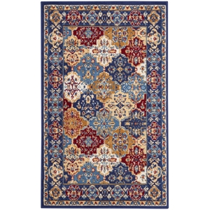 Nourison Grafix 3' x 5' Multicolor Fabric Bohemian Area Rug (3' x 5')
