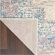 Nourison Grafix 5' x 7' White and Pink Fabric Vintage Area Rug (5' x 7')