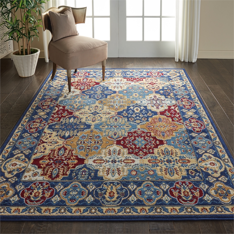 Nourison Grafix 5' x 7' Multicolor Fabric Bohemian Area Rug (5' x 7')
