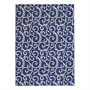 Nourison Grafix 5'3&quot x 7'3&quot Navy Contemporary Indoor Rug Polypropylene