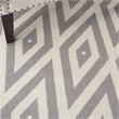 Nourison Grafix 6' x 9' White/Grey Mid-Century Modern Indoor Rug Polypropylene