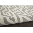 Nourison Grafix 6' x 9' White/Grey Mid-Century Modern Indoor Rug Polypropylene