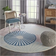 Nourison Grafix 8' x ROUND Ivory/Multi Contemporary Indoor Rug Polypropylene