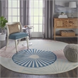 Nourison Grafix 8' x ROUND Ivory/Multi Contemporary Indoor Rug Polypropylene
