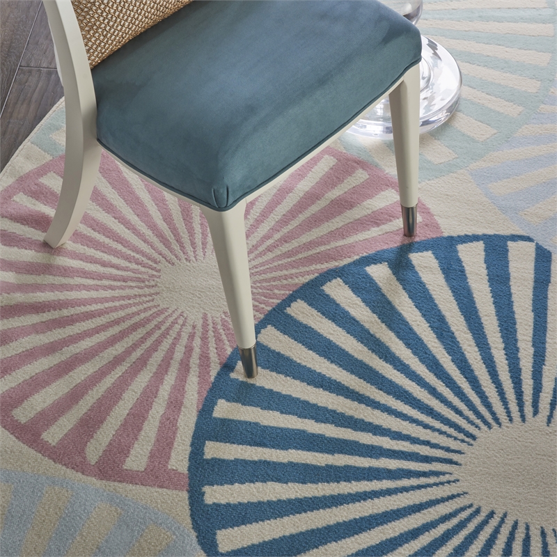 Nourison Grafix 8' x ROUND Ivory/Multi Contemporary Indoor Rug Polypropylene