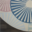 Nourison Grafix 8' x ROUND Ivory/Multi Contemporary Indoor Rug Polypropylene