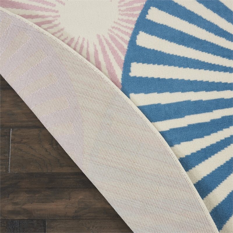 Nourison Grafix 8' x ROUND Ivory/Multi Contemporary Indoor Rug Polypropylene