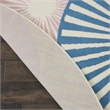 Nourison Grafix 8' x ROUND Ivory/Multi Contemporary Indoor Rug Polypropylene