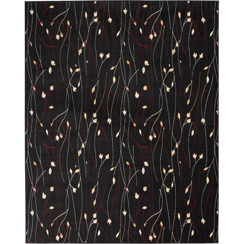 Nourison Grafix 7'10&quot x 9'10&quot Black Contemporary Indoor Rug