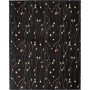 Nourison Grafix 7'10&quot x 9'10&quot Black Contemporary Indoor Rug