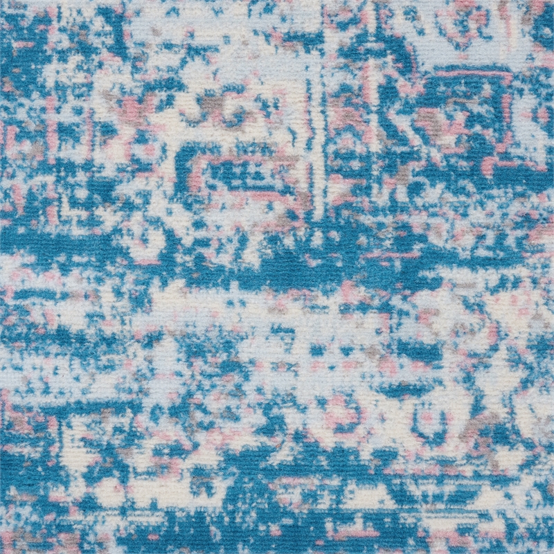 Nourison Grafix 8' x 10' Blue Fabric Vintage Area Rug (8' x 10')