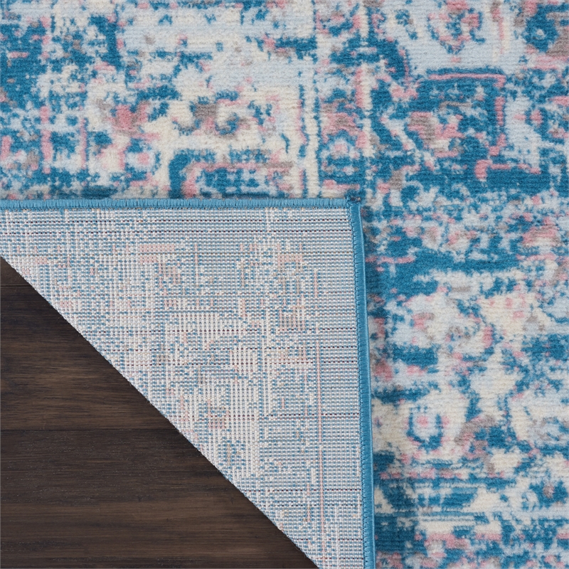 Nourison Grafix 8' x 10' Blue Fabric Vintage Area Rug (8' x 10')