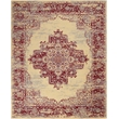 Nourison Grafix 8' x 10' Red and White Fabric Vintage Area Rug (8' x 10')