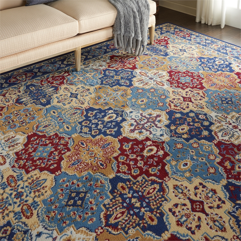 Nourison Grafix 8' x 10' Multicolor Fabric Bohemian Area Rug (8' x 10')