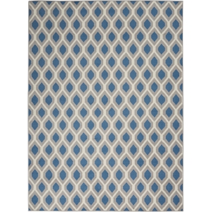 Nourison Grafix 5'3&quot x 7'3&quot Blue Contemporary Indoor Rug