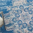 Nourison Grafix 6' x 9' Blue Fabric Vintage Area Rug (6' x 9')