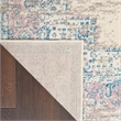 Nourison Grafix 6' x 9' White and Pink Fabric Vintage Area Rug (6' x 9')