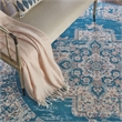 Nourison Grafix 8' x Round Blue Fabric Vintage Area Rug (8' Round)