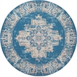 Nourison Grafix 8' x Round Blue Fabric Vintage Area Rug (8' Round)