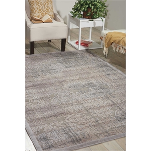 Nourison Graphic Illusions 6'7&quot x 9'6&quot Grey Vintage Indoor Rug