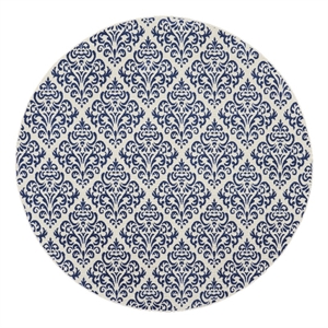 Nourison Grafix 8' x ROUND White/Blue Transitional Indoor Rug Polypropylene