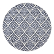 Nourison Grafix 8' x ROUND White/Blue Transitional Indoor Rug Polypropylene