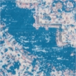 Nourison Grafix 5' x Round Blue Fabric Vintage Area Rug (5' Round)