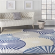 Nourison Grafix 7' x 10' White Contemporary Indoor Rug Polypropylene