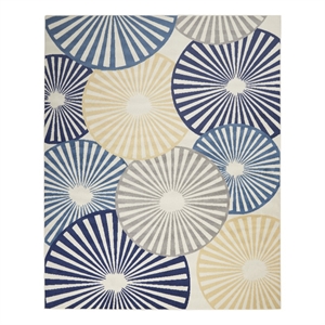 Nourison Grafix 7' x 10' White Contemporary Indoor Rug Polypropylene