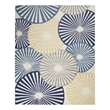 Nourison Grafix 7' x 10' White Contemporary Indoor Rug Polypropylene
