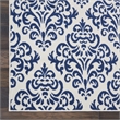 Nourison Grafix 7' x 10' White/Blue Transitional Indoor Rug Polypropylene