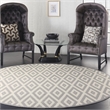 Nourison Grafix 8' x ROUND White/Gray Mid-Century Modern Indoor Rug