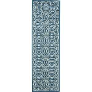 Nourison Jubilant 2'3&quot x 7'3&quot Ivory/Blue Farmhouse Indoor Rug