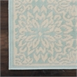 Nourison Jubilant 7' Runner Aqua Fabric Farmhouse Area Rug (7' Runner)