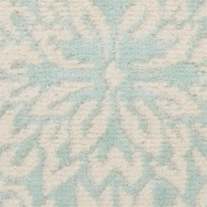 Nourison Jubilant 7' Runner Aqua Fabric Farmhouse Area Rug (7' Runner)