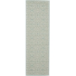 Nourison Jubilant 7' Runner Aqua Fabric Farmhouse Area Rug (7' Runner)