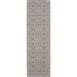 Nourison Jubilant 7' Runner Gray Fabric Farmhouse Area Rug (7' Runner)
