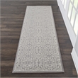 Nourison Jubilant 7' Runner Gray Fabric Farmhouse Area Rug (7' Runner)